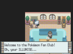 Welcome to the Pokémon Fan Club! Oh, your ILLUMISE...